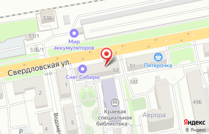 Магазин электротехнической продукции Электро+ на Свердловской улице на карте