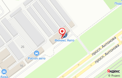 Автотехцентр Феникс Авто на улице Антонова на карте