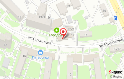 Киоск по продаже печатной продукции Тверьсоюзпечать+О на улице Строителей на карте