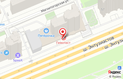 Пятерочка Универсам в Новогиреево (ш Энтузиастов) на карте