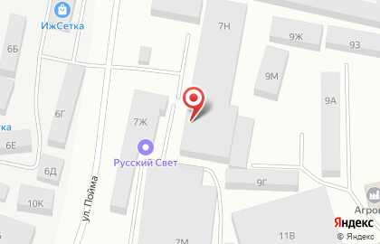 Ижевская фабрика красок на улице Пойма на карте