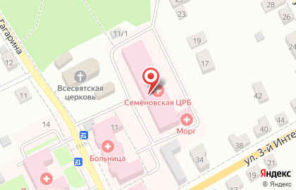 Семеновская ЦРБ на карте