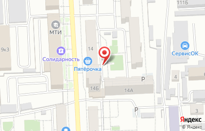 Пятерочка+ в Октябрьском районе на карте