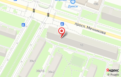 Продуктовый магазин 2 шага на проспекте Мечникова на карте
