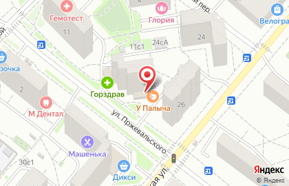 Магазин молочной продукции на улице Пржевальского на карте