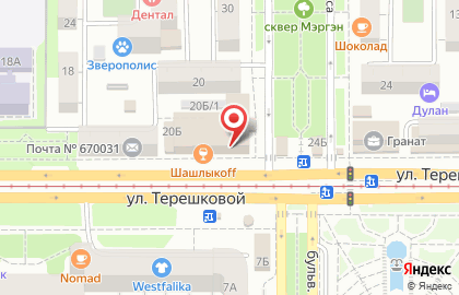 Микрокредитная компания Экспресс Финанс на улице Терешковой на карте