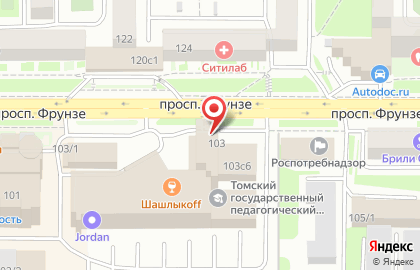 Бизнес-центр Красное знамя на проспекте Фрунзе на карте