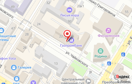 Банкомат Совкомбанк на улице Чайковского на карте