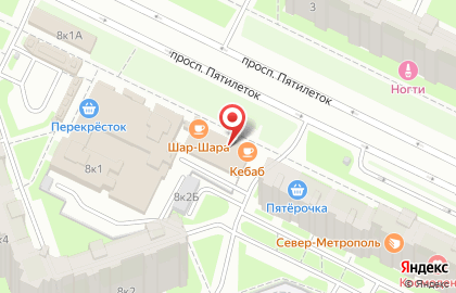 Продуктовый магазин на проспекте Пятилеток, 8 к1в на карте