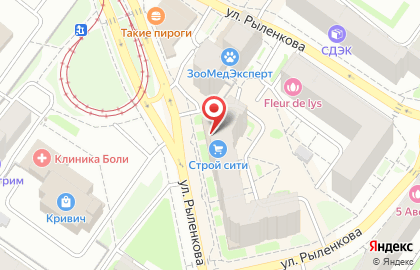 Центр сантехники Аква Сити на улице Рыленкова на карте