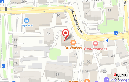 Ульяновская областная коллегия адвокатов, Ленинский район на улице Федерации на карте