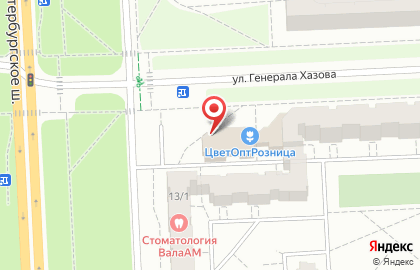 Химчистка-прачечная Студия-АХ на Петербургском шоссе на карте