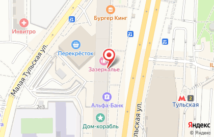 Банкомат БКС Банк на метро Тульская на карте