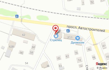 Магазин товаров для охоты и рыбалки Стрелец в Димитровграде на карте