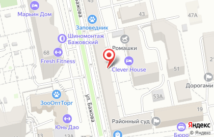 Кировский районный суд на улице Бажова на карте