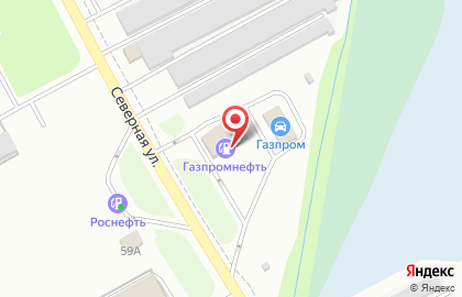 Автомойка Газпромнефть на Северной улице на карте