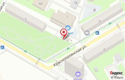 Магазин овощей и фруктов на Краснополянской улице на карте