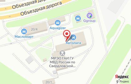 Главное управление МВД России по Свердловской области Управление ГИБДД в Водительском проезде на карте