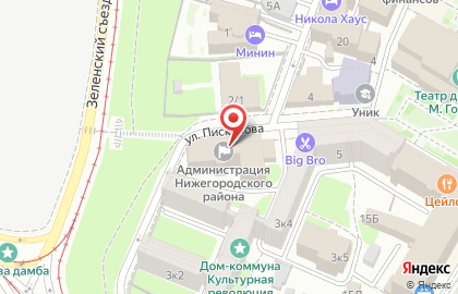 Администрация Нижегородского района в Нижнем Новгороде на карте