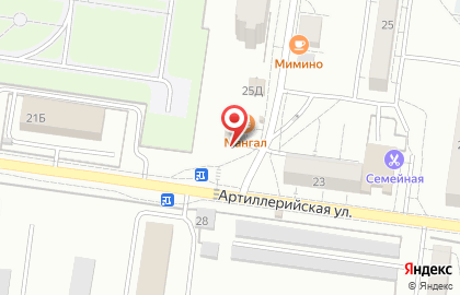 Кафе быстрого питания Mr.Doner на Артиллерийской улице на карте