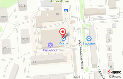Парикмахерская Расческа на улице Станиславского на карте