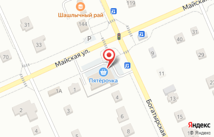 Супермаркет Пятерочка на Богатырской улице на карте
