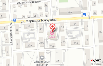 Баня в Волгограде на карте