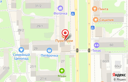Ресторан Рис на улице Зорге на карте