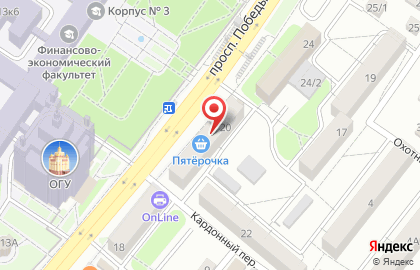 Оператор сотовой связи Ростелеком на проспекте Победы на карте