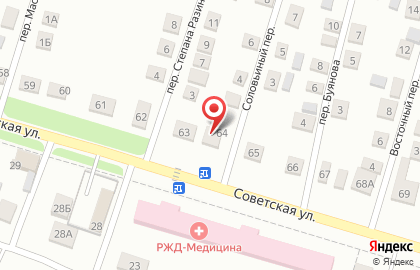 Магазин косметики и товаров для дома Семь+Я на Советской улице на карте