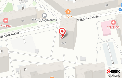 Жилой комплекс СК Дальпитерстрой на Валдайской улице на карте