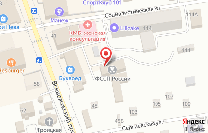 Отдел судебных приставов по Всеволожскому муниципальному району на карте