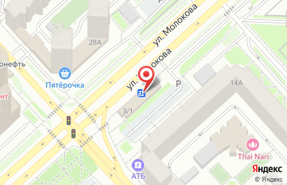 Крона на улице Молокова на карте