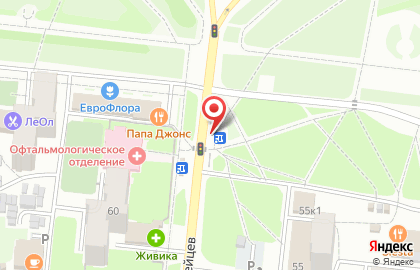 Киоск по продаже печатной продукции на улице Сибиряков-Гвардейцев на карте