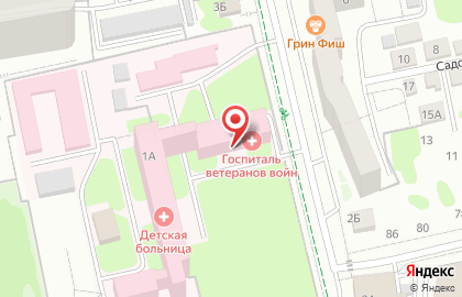 Госпиталь для ветеранов войн на Садовой улице на карте