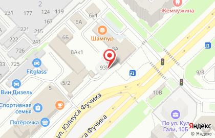 Север на улице Юлиуса Фучика на карте