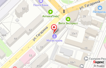 Цветочный бар Крафт на улице Гагарина на карте
