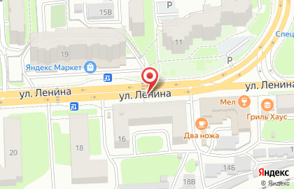 Киоск фастфудной продукции на улице Ленина на карте