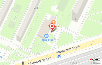 Сток на Матвеевской улице на карте