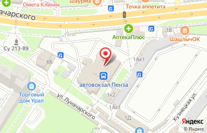 Фотоцентр на улице Луначарского на карте
