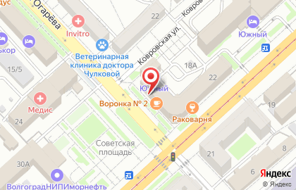 Продуктовый магазин в Волгограде на карте