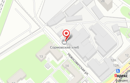 Хлебопекарное предприятие Сормовский хлеб на Новосоветской улице на карте