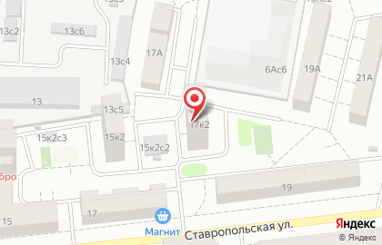 Мини-маркет на Ставропольской улице на карте