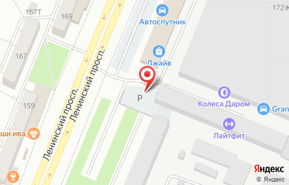 Шиномонтажная мастерская в Железнодорожном районе на карте