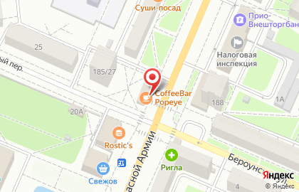 Пиццерия Марио Pizza на проспекте Красной Армии на карте
