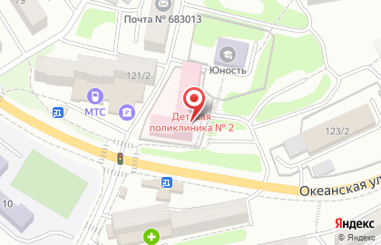 Городская детская поликлиника №2 в Петропавловске-Камчатском на карте
