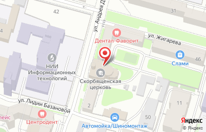 Церковь Иконы Божией Матери Всех Скорбящих Радость в Твери на карте