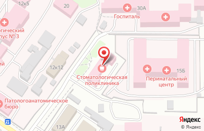 Республиканская стоматологическая поликлиника на улице Пирогова на карте