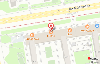 Супермаркет Пятёрочка в проезде Дежнёва на карте