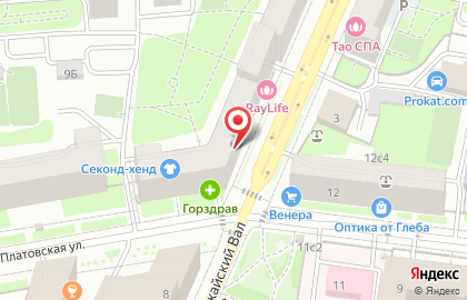 Горячие туры на улице Можайский Вал на карте